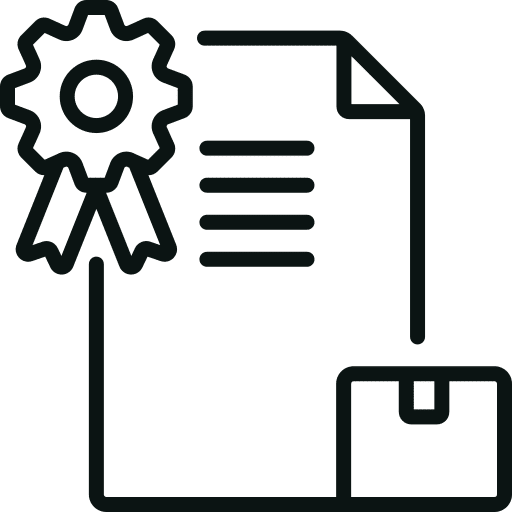 Award certificate outline with seal
