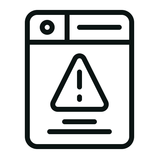 Alert icon on a web page