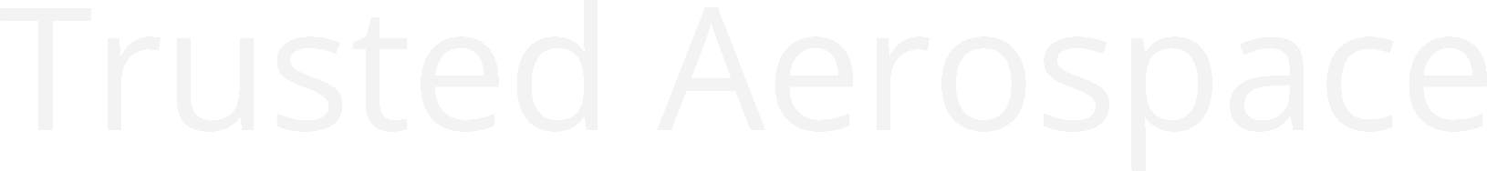 Black and white Trusted Aerospace logo