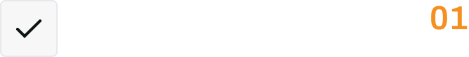 Black background with checkmark and number