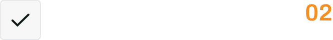 Checkmark icon with number two