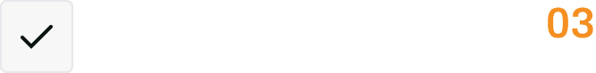 Checkbox with checkmark and number 03