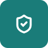 Verified protection shield graphic